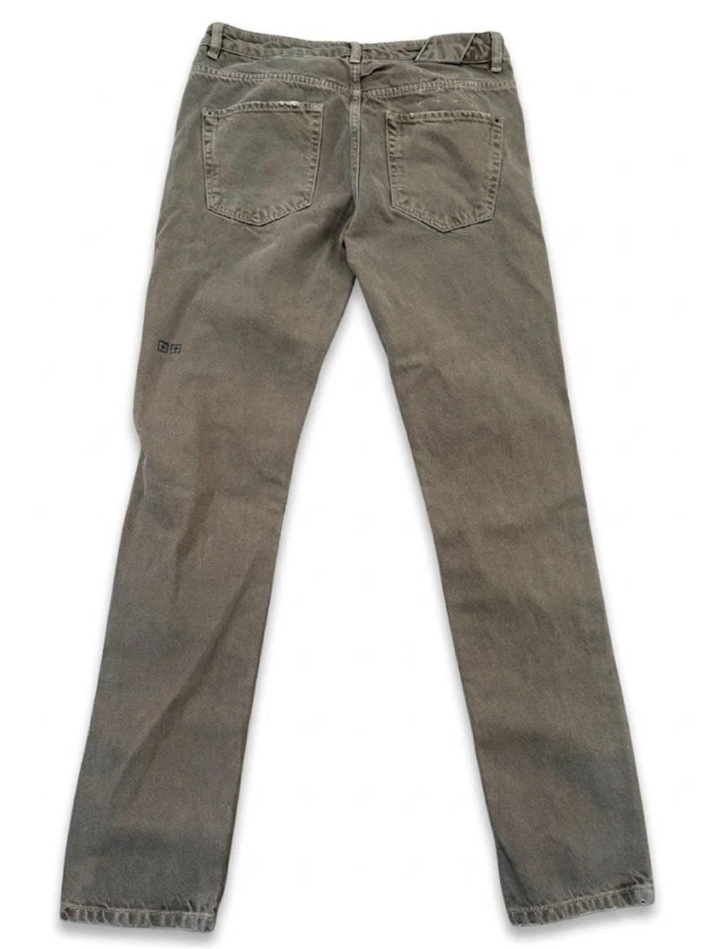 Ksubi Men's Jeans Slim Straight 32x31 Earth Brown Olive Drab Wash Button Fly